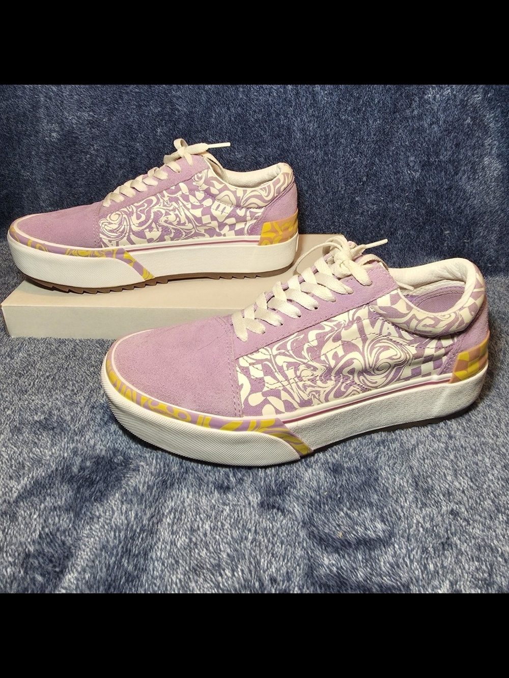Vans Old Skool Stacked "Wavy Daze" Shoes (Size: US Men's - 8.5, US Women's - 10)
